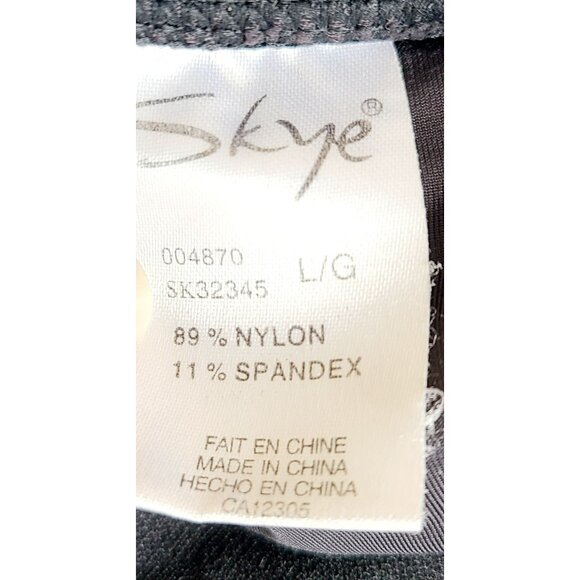 Swimsuit Top & Skirted Bottom Set Black Beaded Embroidered Padded Underwire - Picture 16 of 16